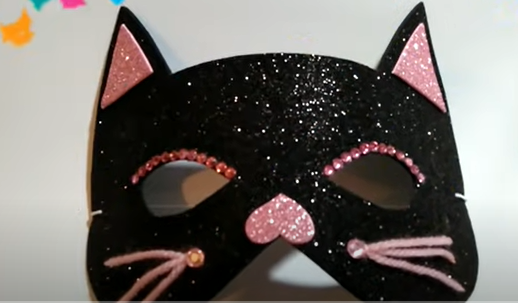 Máscara de gato con goma eva